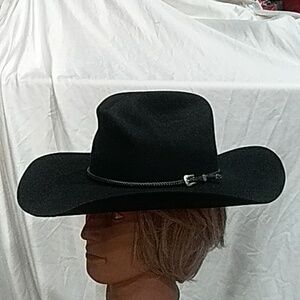 Men's Black Western Cowboy Hat with Braided Band